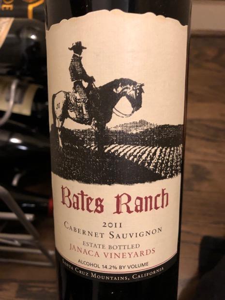 2011 Bates Ranch Cabernet Sauvignon Janaca Vineyard Santa Cruz ...