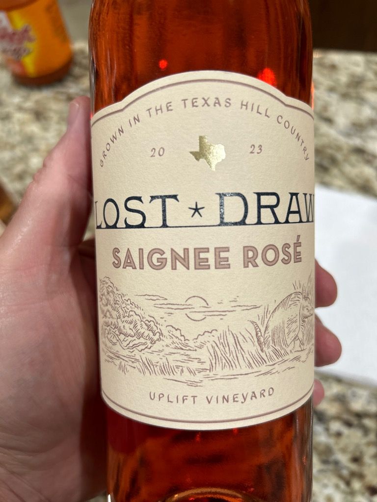 2023 Lost Draw Cellars Saignée Rosé Uplift Vineyard, USA, Texas, Texas ...