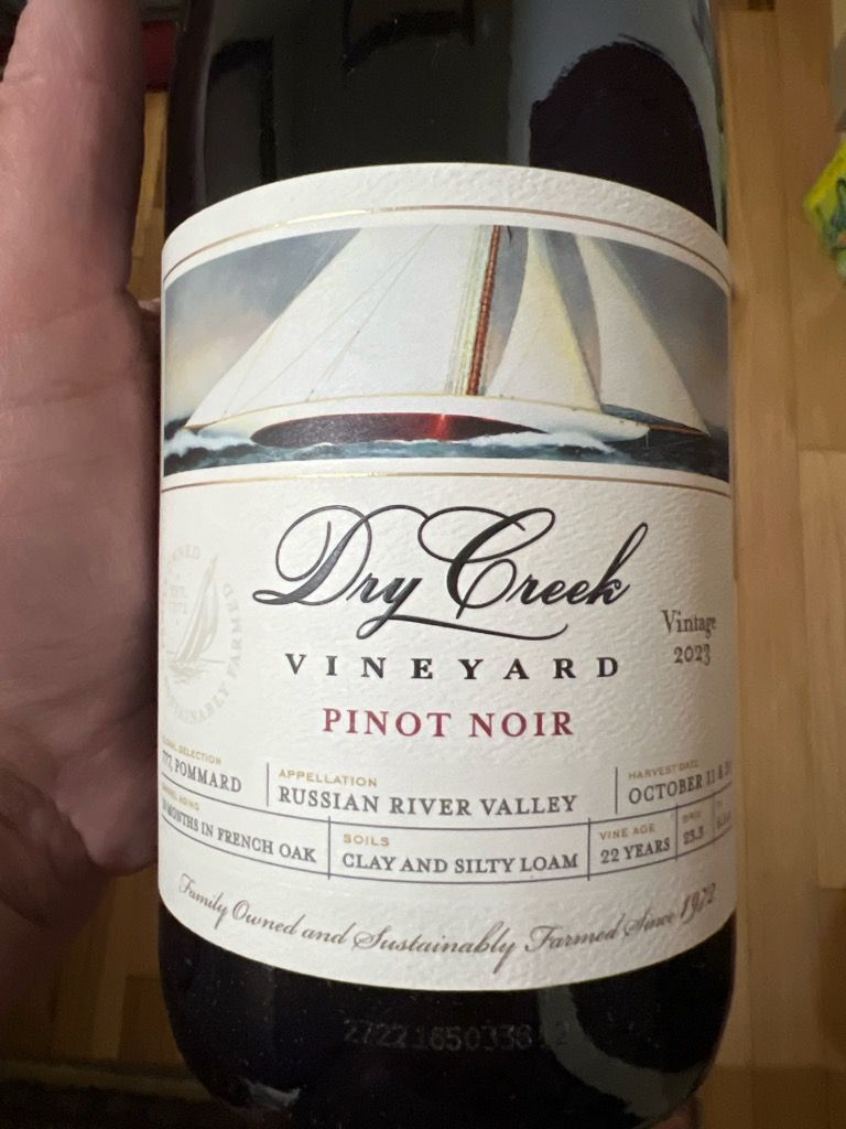 2023 Dry Creek Vineyard Pinot Noir Russian River Valley, USA ...