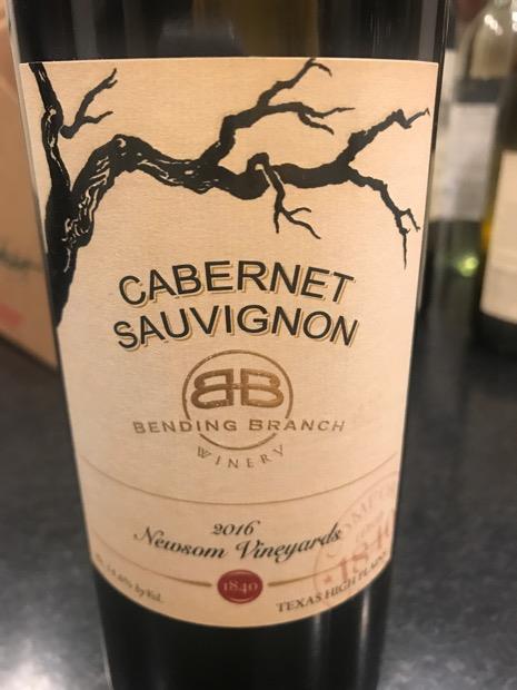 2016 Bending Branch Winery Cabernet Sauvignon Newsom Vineyards, USA ...