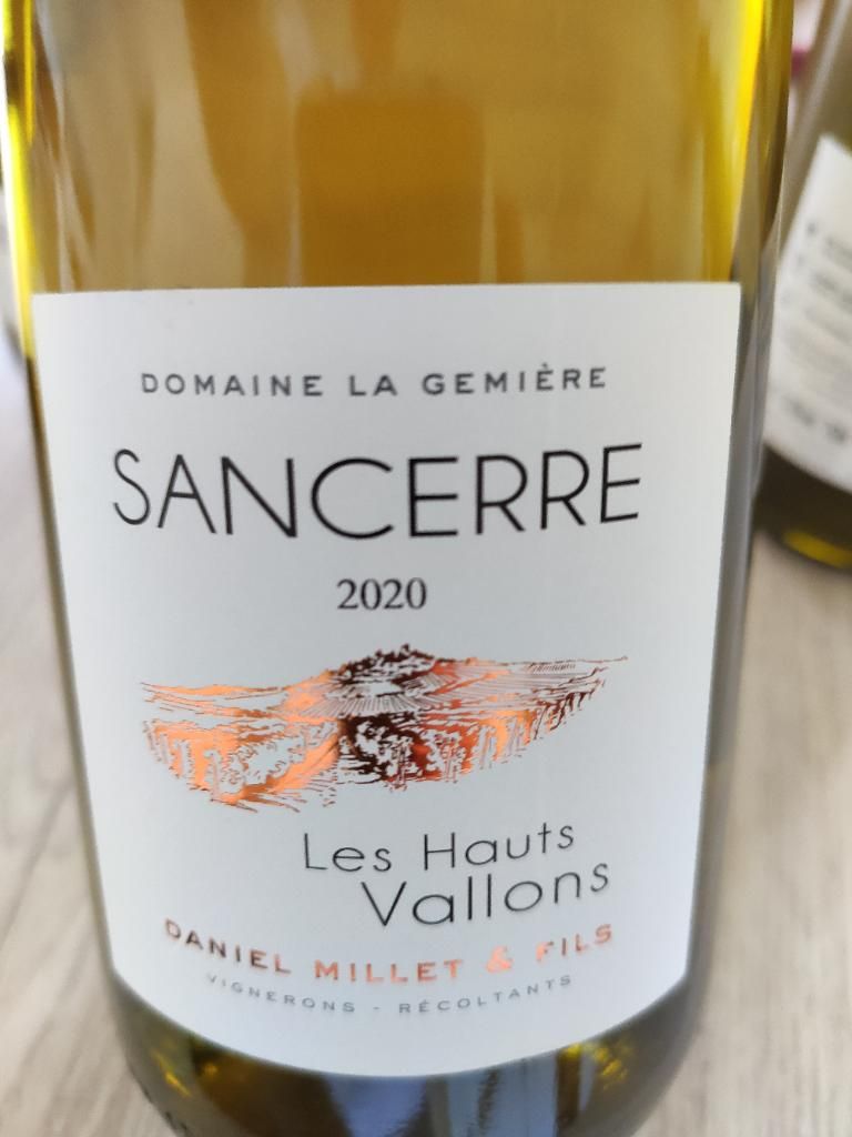2019 Domaine La Gemière Sancerre Les Hauts Vallons, France, Loire