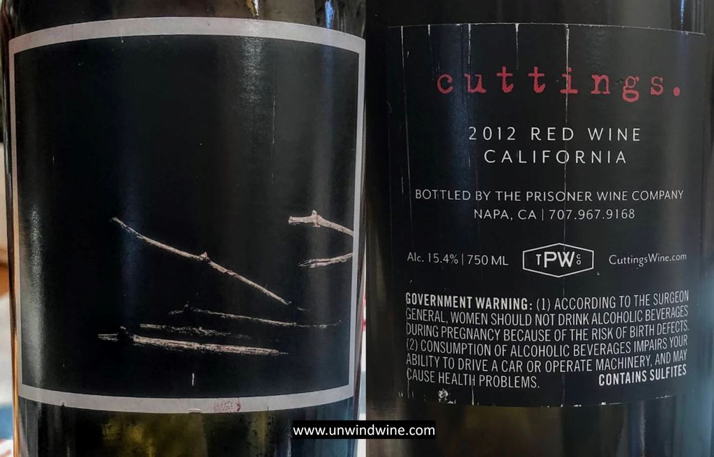 2012 Prisoner Wine Company Cuttings - CellarTracker