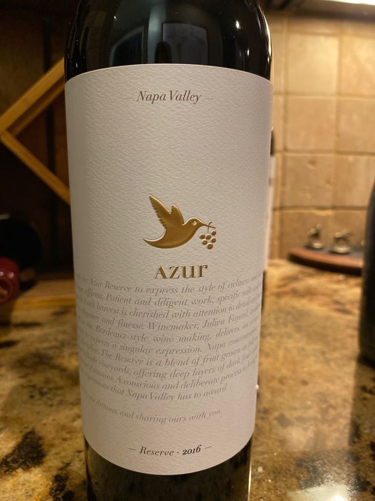 2017 Azur Cabernet Sauvignon Reserve - CellarTracker