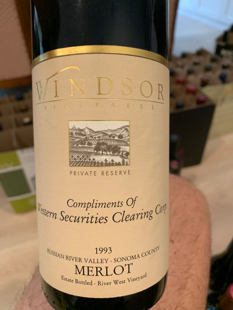 1993 Windsor Vineyards Merlot Private Reserve, USA, California, North