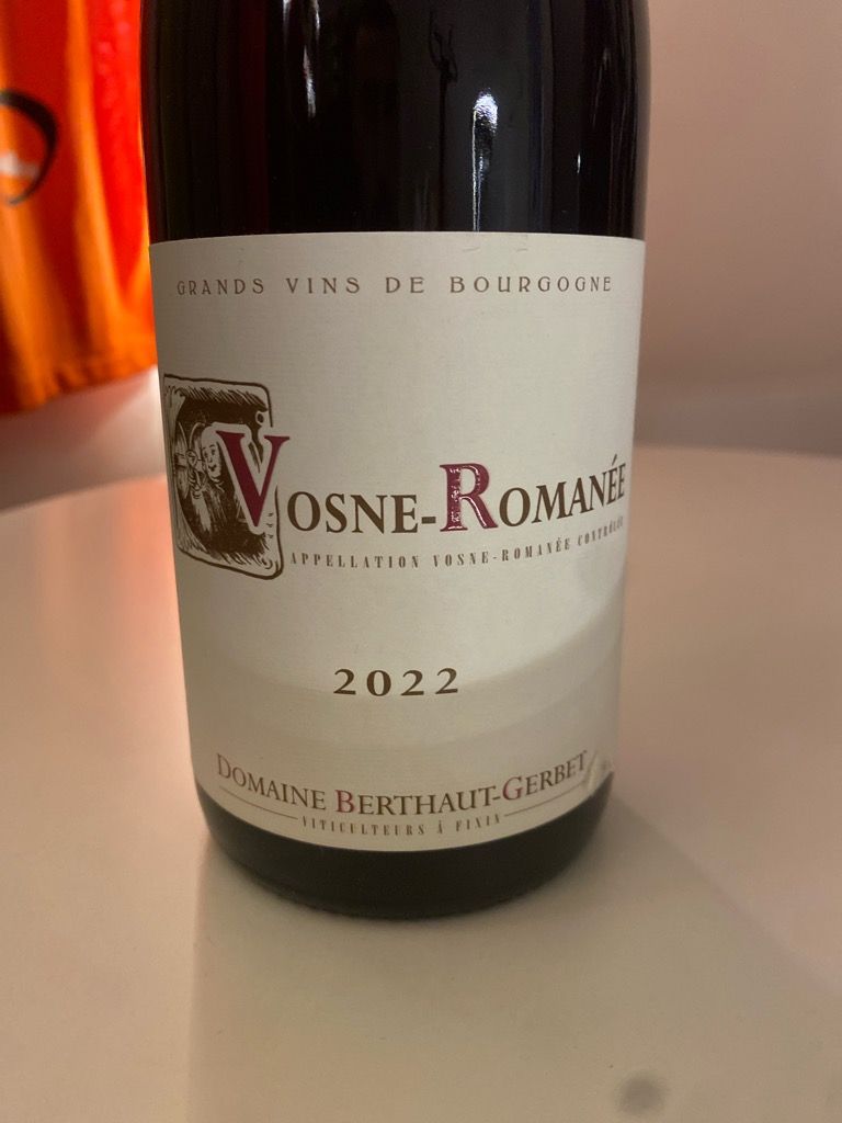2023 Domaine Berthaut-Gerbet Vosne-Romanée - CellarTracker