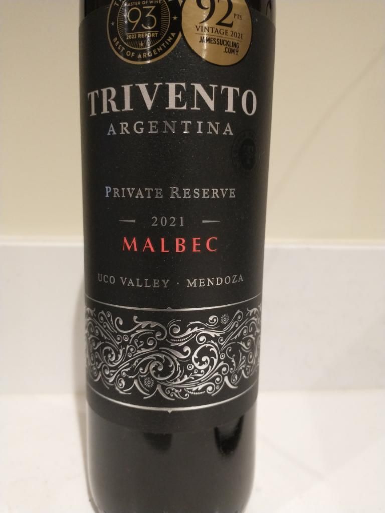 2021 Trivento Malbec Private Reserve, Argentina, Mendoza - CellarTracker