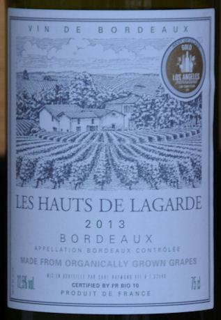 Les Hauts De Lagarde Bordeaux Blanc White Wine - 750 Ml Bottle Made With Organic Grapes From France
