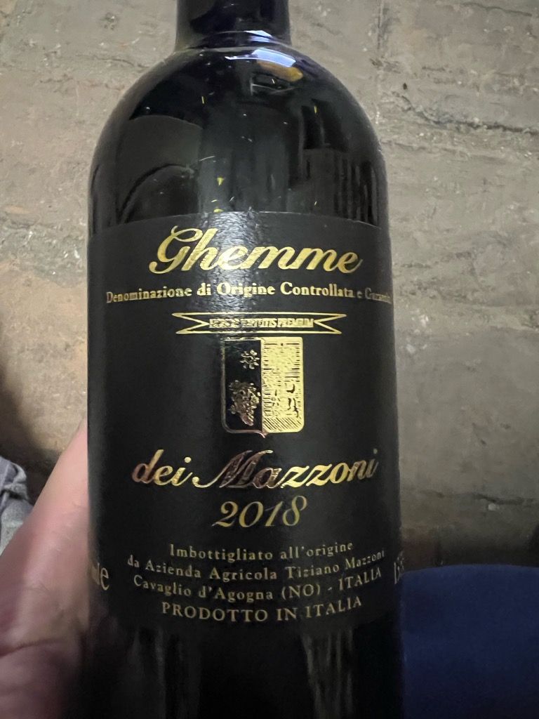 2018 Tiziano Mazzoni Ghemme Dei Mazzoni, Italy, Piedmont, Northern ...