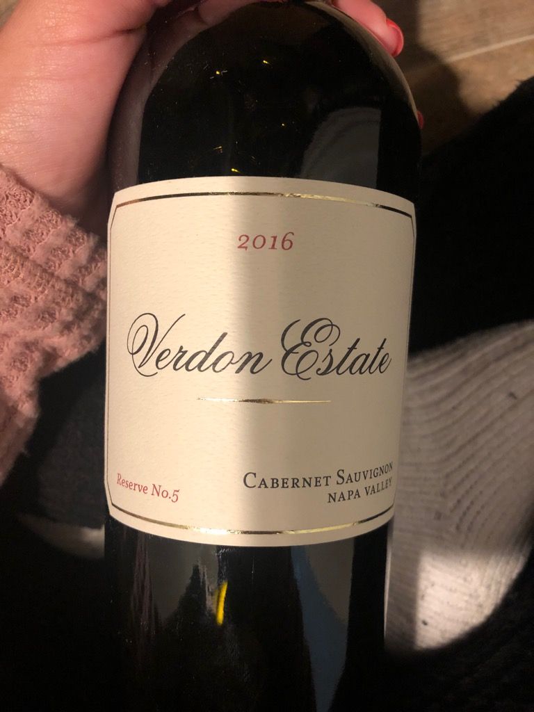 2016 Verdon Estate Sauvignon Reserve No. 5, USA, California