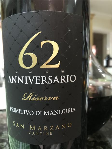 2019 Cantine San Marzano Primitivo di Manduria Riserva