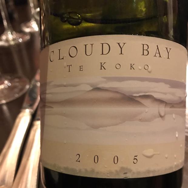 Cloudy Bay : Sauvignon blanc Te Koko 2014