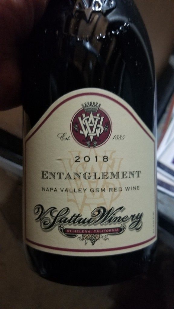 2018 V. Sattui Winery Entanglement (GSM), USA, California, Napa Valley ...