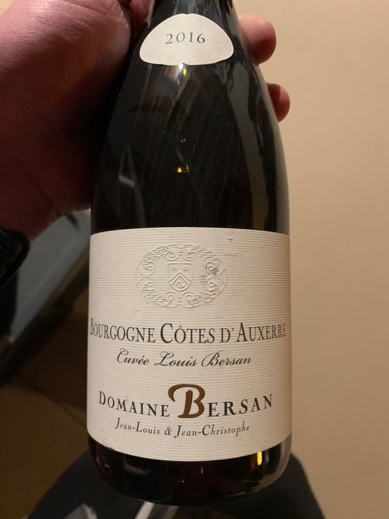 2022 Domaine Bersan Bourgogne Côtes d'Auxerre Cuvée Louis Bersan