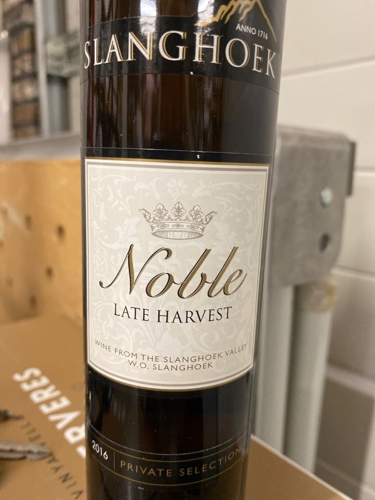2016 Slanghoek Noble Late Harvest, South Africa, Coastal Region CellarTracker