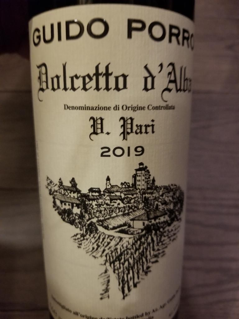 2019 Guido Porro Dolcetto d'Alba V. Pari, Italy, Piedmont, Alba