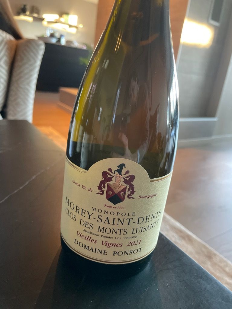 2021 Domaine Ponsot Morey St Denis 1er Cru Clos Des Monts Luisants Vieilles Vignes France