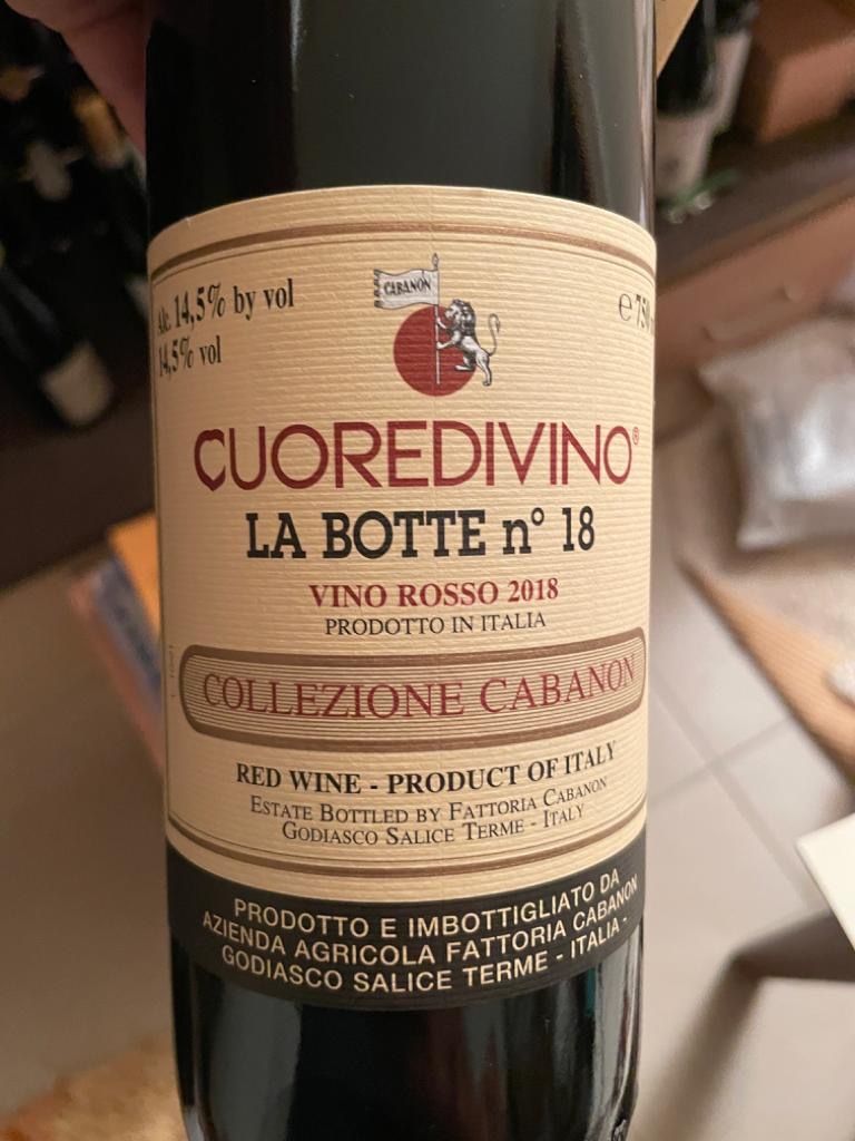 2020 Fattoria Cabanon Oltrepò Pavese Cuoredivino La Botte n˚18
