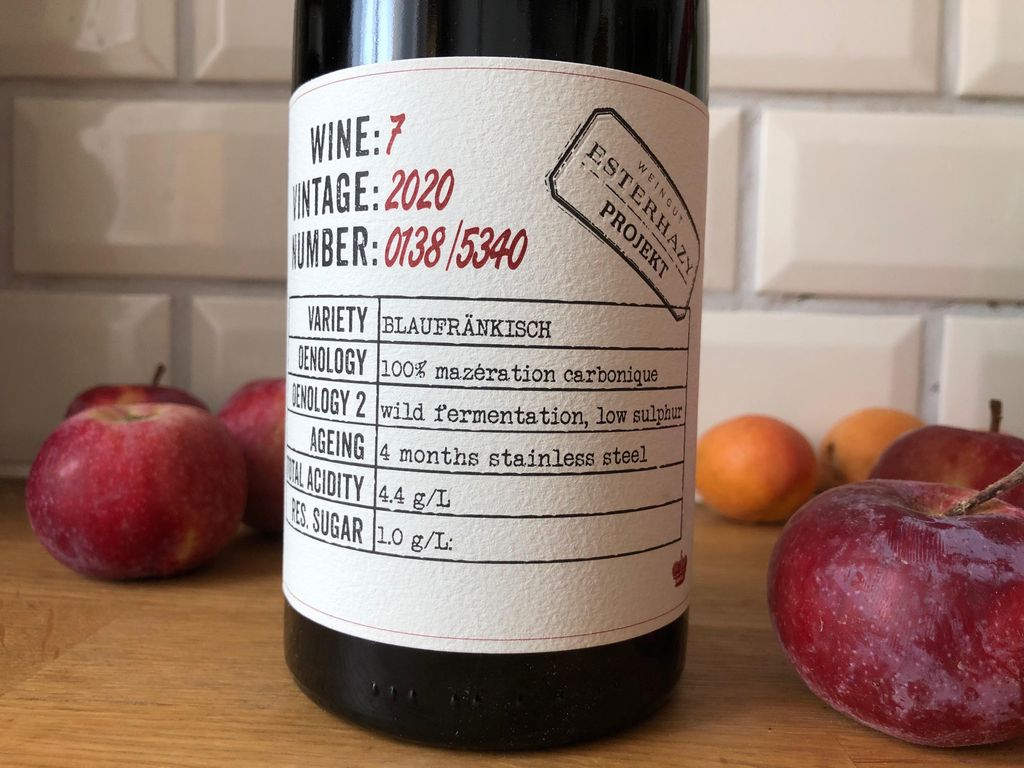 2020 Esterházy Wein Blaufränkisch Projekt Wine 7, Austria, Burgenland, NeusiedlerseeHügelland
