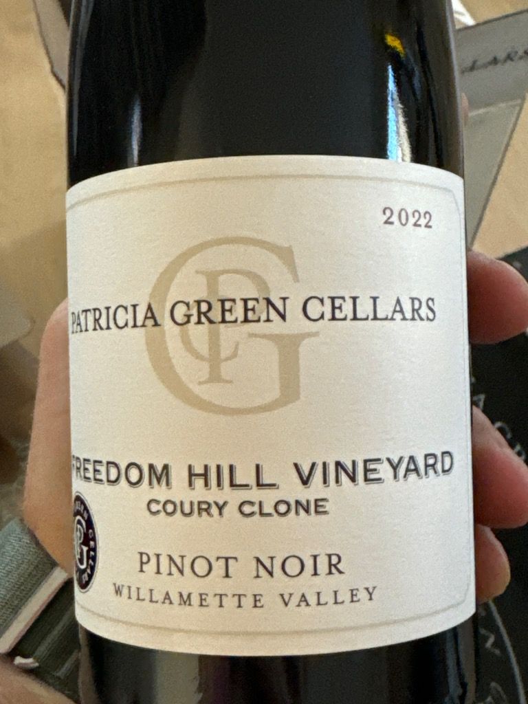 Green Rows Pinot 2022 Patricia Green Cellars Pinot Noir Coury Clone Freedom Hill ...