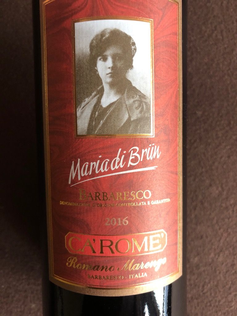 2016 Ca' Rome' di Romano Marengo Barbaresco Maria di Brun, Italy