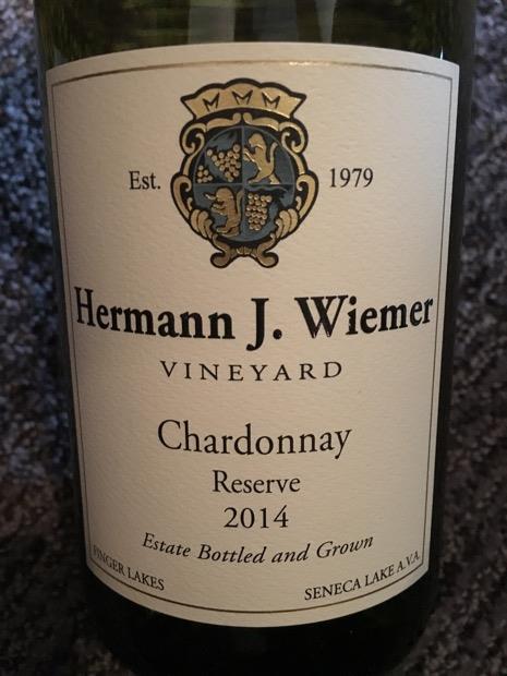 2014 Hermann J. Wiemer Chardonnay Reserve, USA, New York, Finger Lakes ...