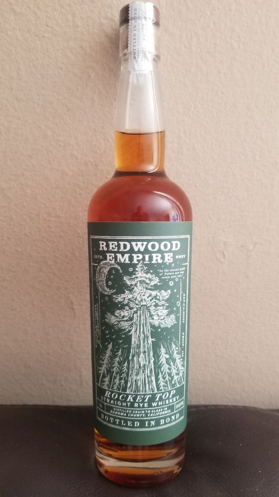 NV Redwood Empire Rocket Top BottledinBond Straight Rye Whiskey, 50