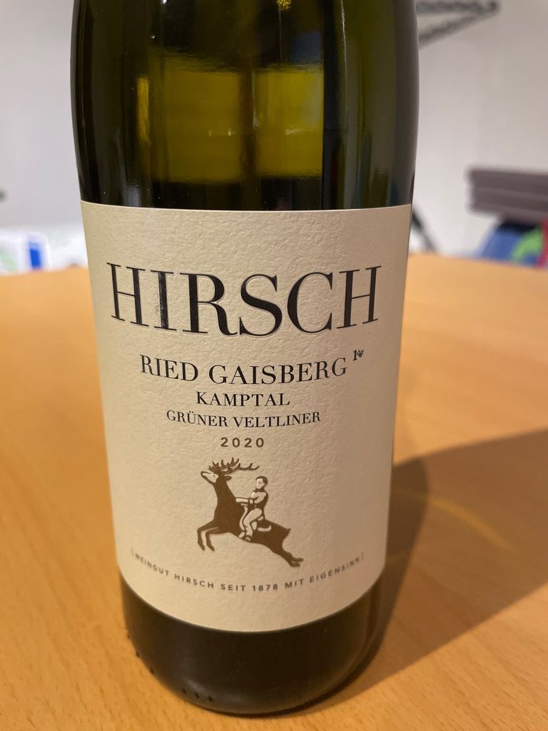 2020 Weingut Hirsch Grüner Veltliner 1ÖTW Ried Gaisberg, Austria ...