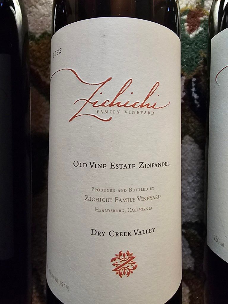 2022 Zichichi Family Vineyard Zinfandel Old Vine Estate