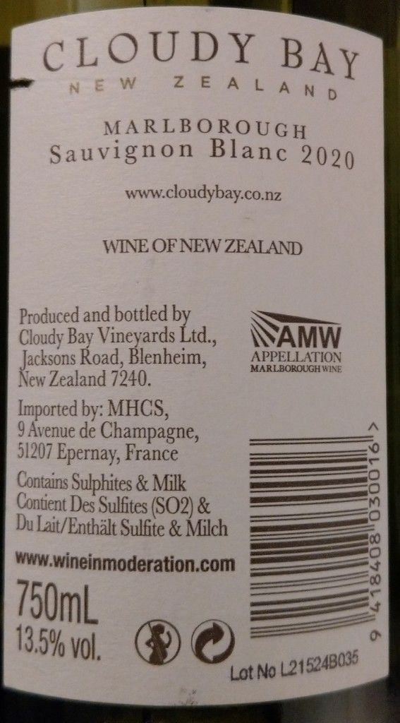 Cloudy Bay Chardonnay 2019 750ml - Marlborough, New Zealand (Out of stock)