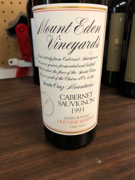 1993 Mount Eden Vineyards Cabernet Sauvignon Old Vine