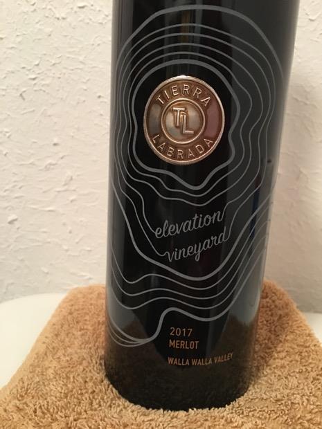 2017 Tertulia Cellars Merlot Tierra Labrada Elevation Estate Vineyard ...
