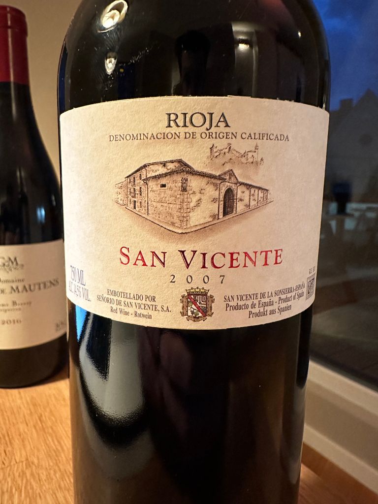 2007 Señorío de San Vicente Tempranillo Rioja San Vicente