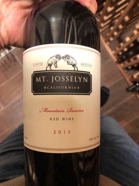 2016 MT Josselyn Mountain Reserve - CellarTracker