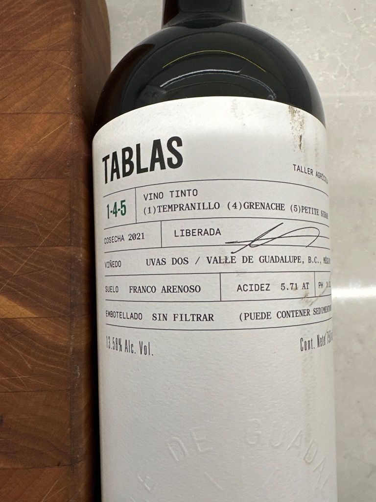 2021 Tablas Taller Agrícola Tablas 145 Uvas Dos, Mexico, Baja California, Valle de Guadalupe