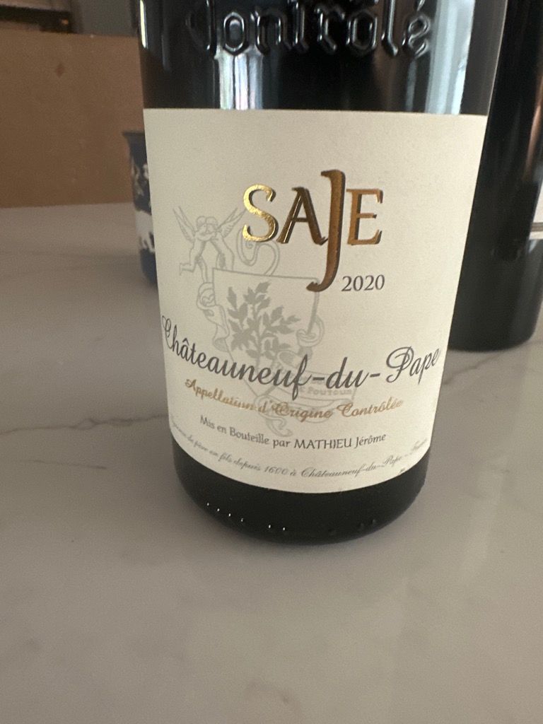 2020 Domaine De Saje Châteauneuf Du Pape France Rhône Southern Rhône