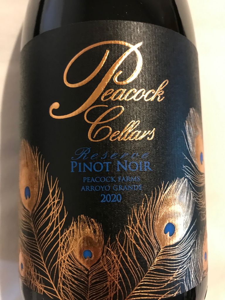 2021 Peacock Cellars Pinot Noir Reserve Central Coast, USA, California ...