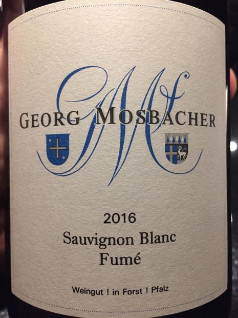 2021 Georg Mosbacher Sauvignon Blanc "Fumé" Trocken, Germany, Pfalz ...