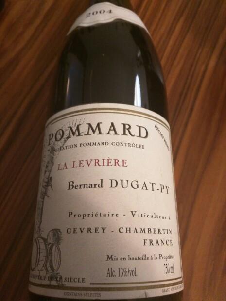 Dugat-Py Pommard La Levrière 2003 750ml 2003 Bernard Dugat-Py Pommard La Levrière Vieilles Vignes