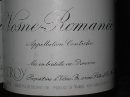 2004 Domaine Leroy Vosne-Romanée - CellarTracker 2004 Domaine Leroy Vosne-Romanée - CellarTracker