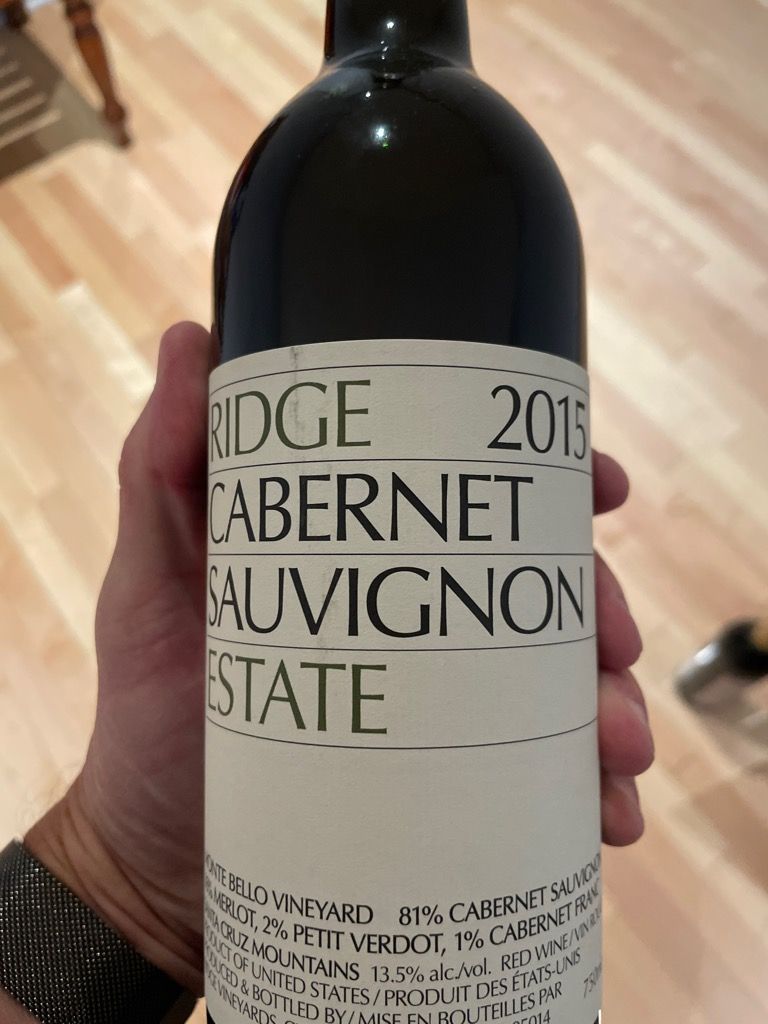 2015 Ridge Cabernet Sauvignon Estate - CellarTracker