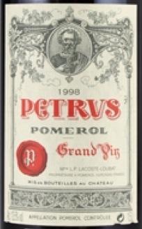 Étiquette Pétrus 1998-75 cl 