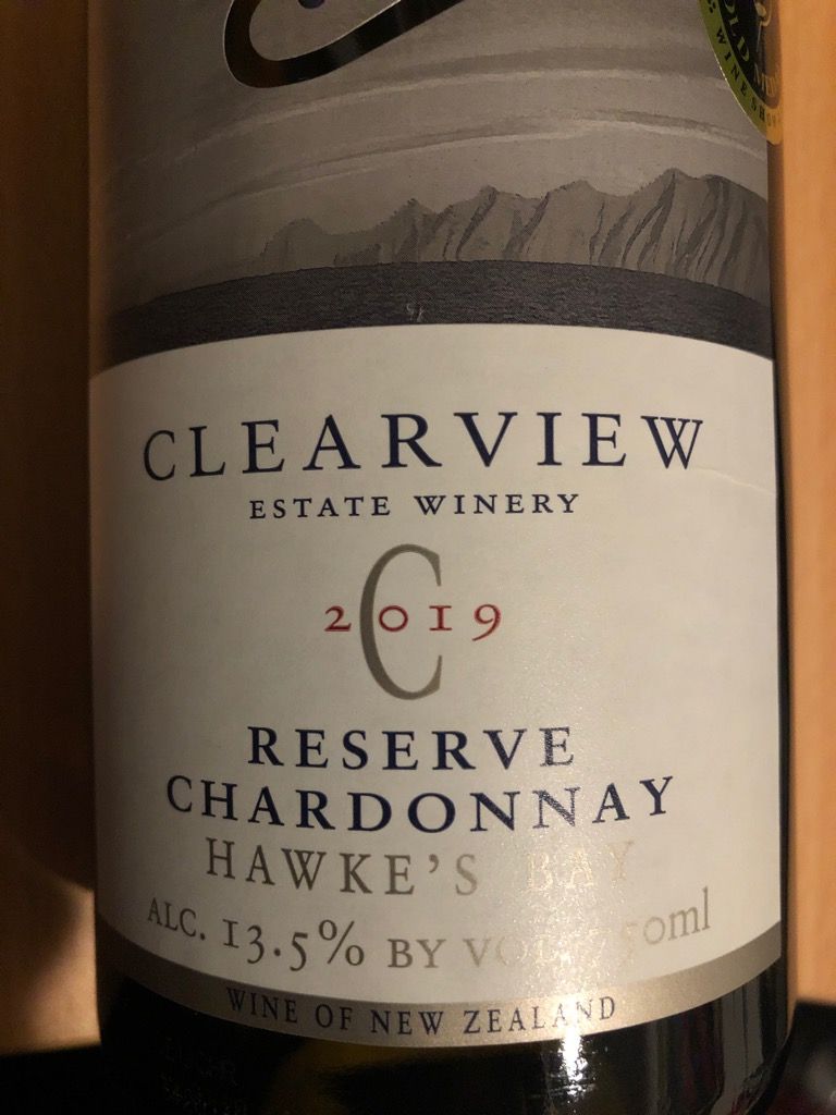 2019 Clearview Estate Chardonnay Reserve, New Zealand, North Island