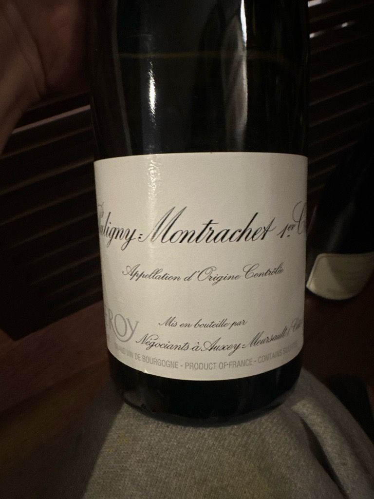 ワイン Puligny-Montrachet (Maison Leroy) 1992 1992 Maison Leroy Puligny-Montrachet 1er Cru - CellarTracker