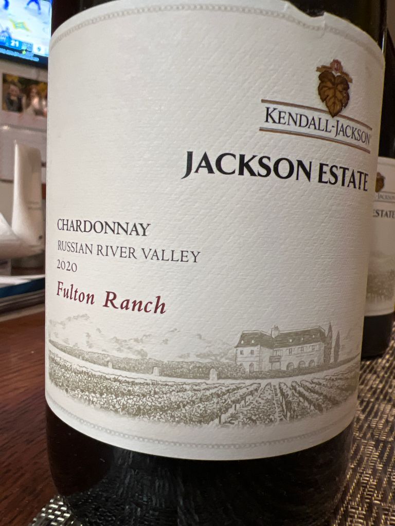 2020 KendallJackson Chardonnay Jackson Estate Fulton Ranch Russian