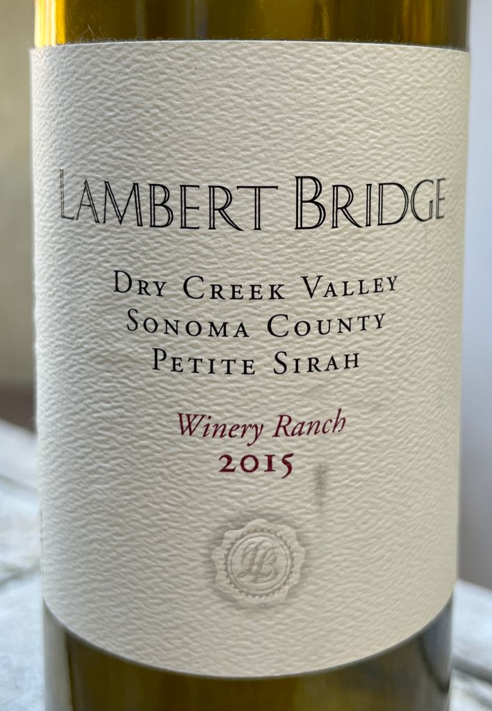 2015 Lambert Bridge Petite Sirah Winery Ranch Block, USA, California