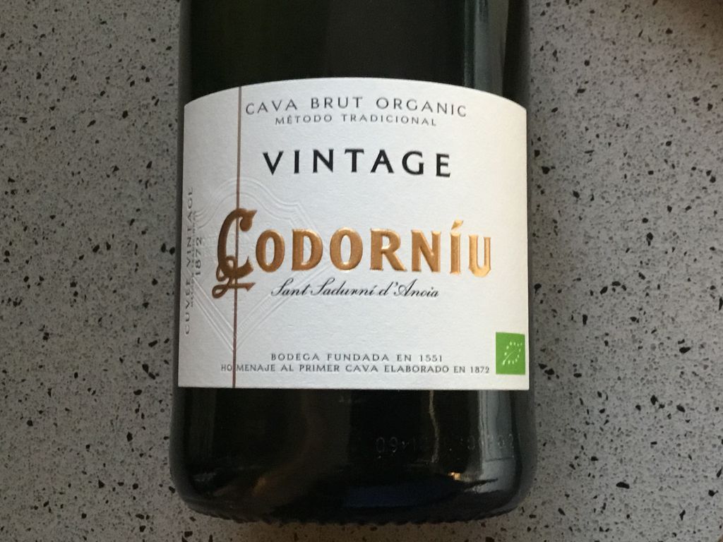 NV Codorníu Cava Brut Organic Vintage, Spain, Cava CellarTracker