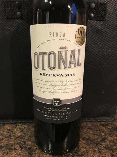 2014 Bodegas Olarra Rioja Otoñal Reserva, Spain, La Rioja, La Rioja ...