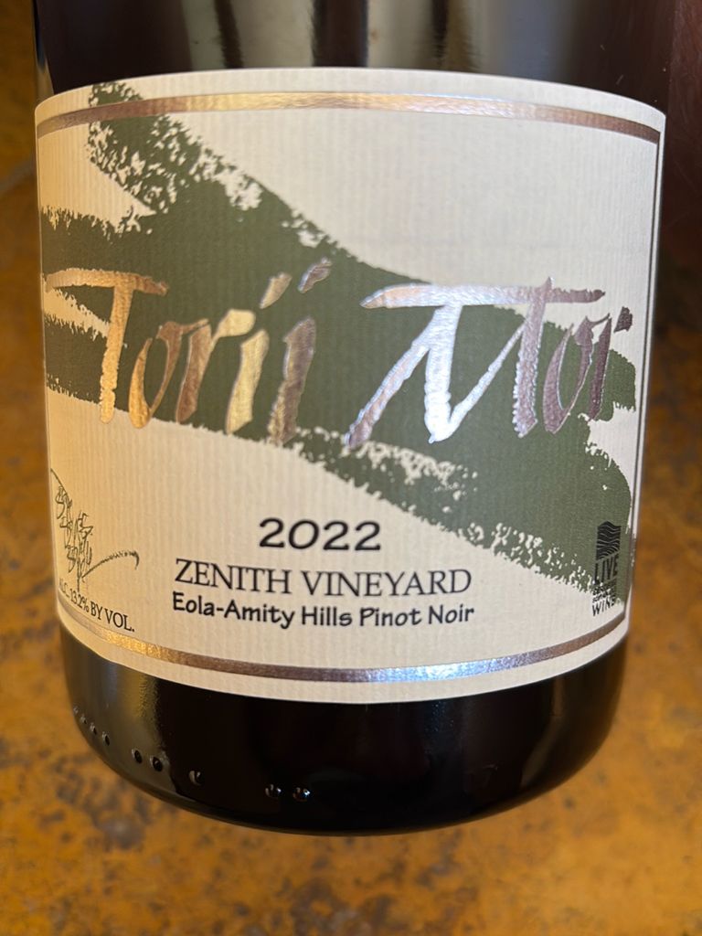 2022 Torii Mor Pinot Noir Zenith Vineyard - CellarTracker