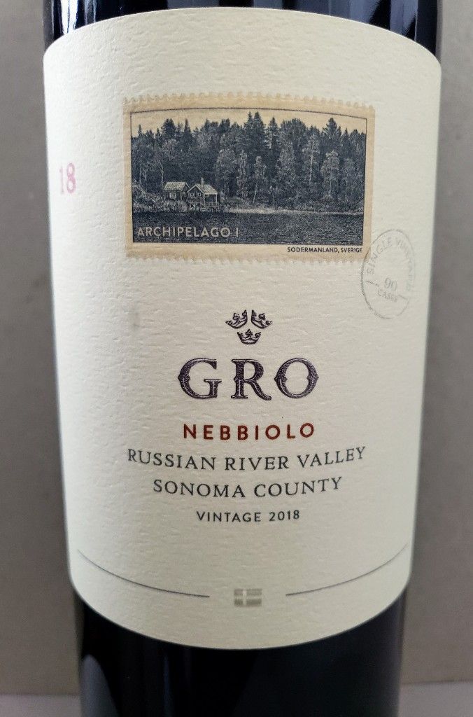 2018 Gro Wines Nebbiolo, USA, California, Sonoma County, Russian River ...