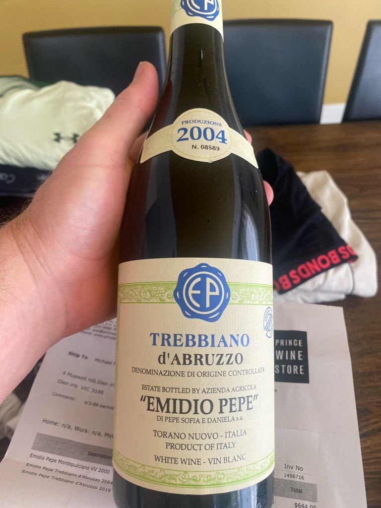 2004 Emidio Pepe Trebbiano d'Abruzzo - CellarTracker